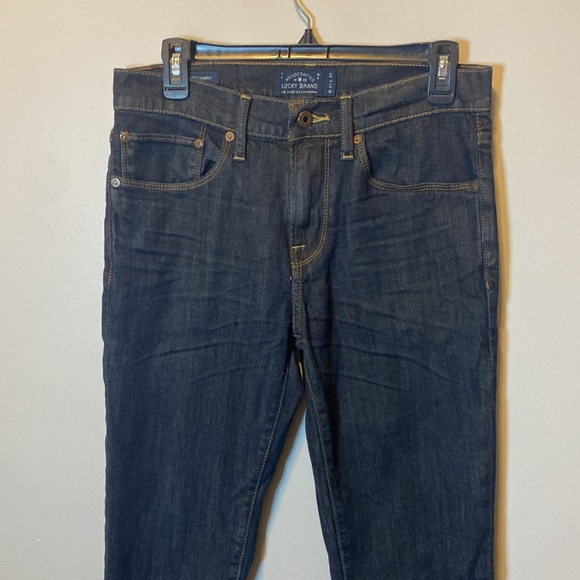 Lucky Brand Jeans Men 31x32 Rebel Super Skinny Dark Blue Wash Denim Cotton Blend - Picture 4 of 17
